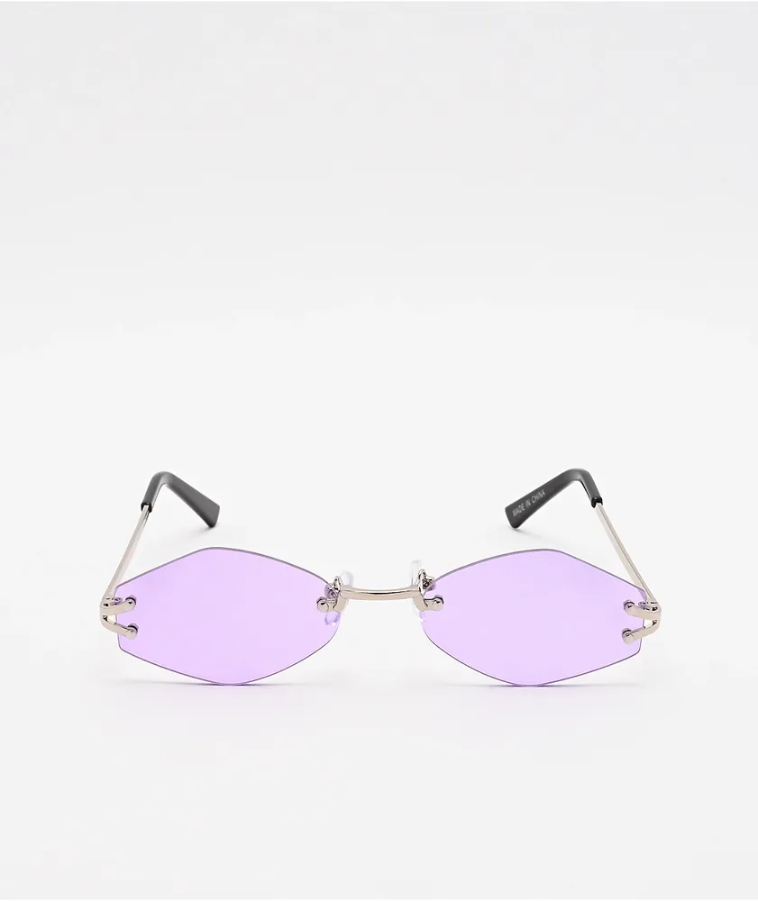 Petals and Peacocks Spears Purple Mini Frameless Sunglasses