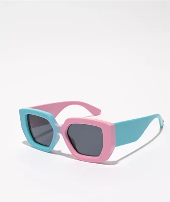 Petals and Peacocks Venti Blue & Pink Sunglasses