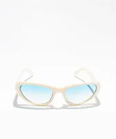 Petals by Petals & Peacocks Alpha Y2K Beige Sunglasses