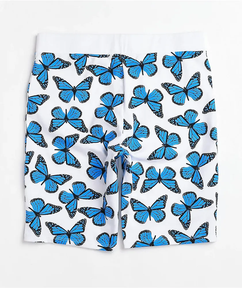 Petals by Petals and Peacocks Butterfly Effect White Bike Shorts