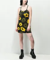 Petals by Petals and Peacocks Floral Field Black Tank Top Dress