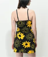 Petals by Petals and Peacocks Floral Field Black Tank Top Dress