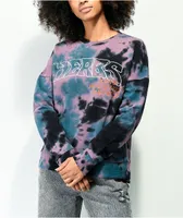 Petals by Petals and Peacocks Herbs Blue & Purple Tie Dye Crewneck Sweatshirt