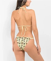 Petals by Petals and Peacocks Mossy Frog Yellow High Leg Bikini Bottom