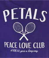 Petals by Petals and Peacocks Peace Love Tennis Purple Crop T-Shirt