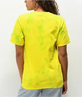 Petals by Petals and Peacocks Shine On Yellow & Green Tie Dye T-Shirt