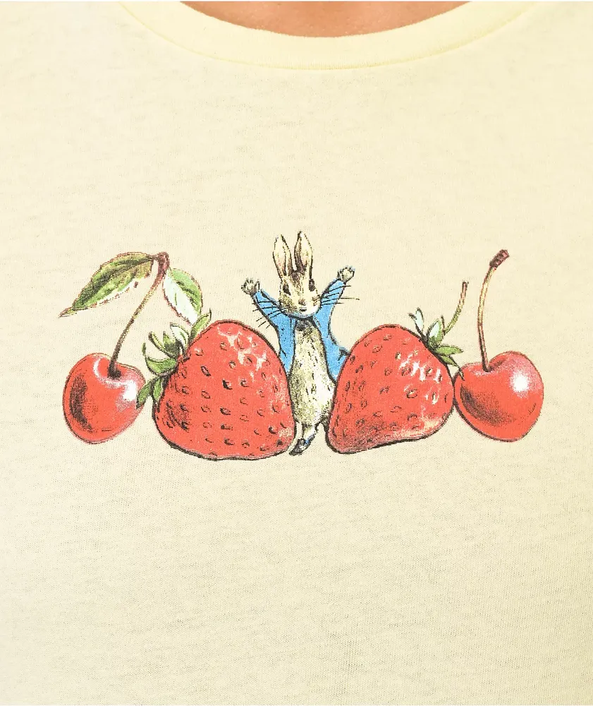 Peter Rabbit Berries Row Yellow Crop T-Shirt