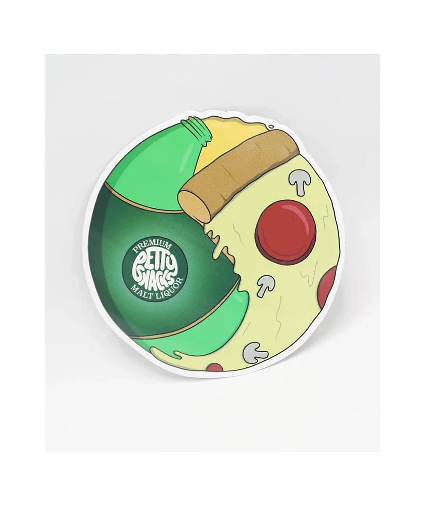 Petty Snacks Beer & Pizza Yin Yang Sticker