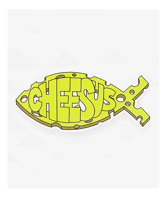 Petty Snacks Cheesus Fish Sticker