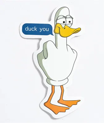 Petty Snacks Duck You Sticker