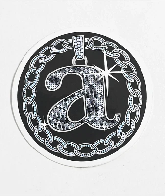 Petty Snacks Lowercase Bling Sticker