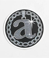 Petty Snacks Lowercase Bling Sticker