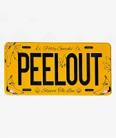 Petty Snacks Peelout License Plate