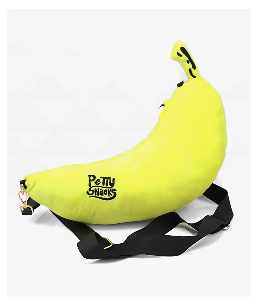 Petty Snacks Peels Plush Crossbody Bag