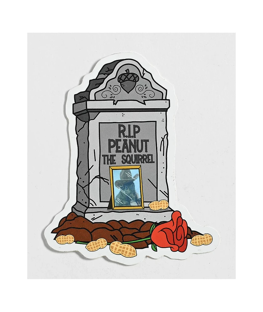 Petty Snacks RIP Peanut Sticker