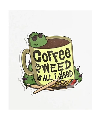 Petty Snacks Weed & Coffee Sticker