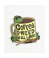 Petty Snacks Weed & Coffee Sticker