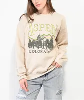 Philcos Aspen Vintage Neutral Crewneck Sweatshirt