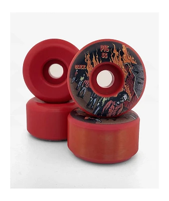 Pig Glick Apocalypses Cube 55mm 97a Red Skateboard Wheels