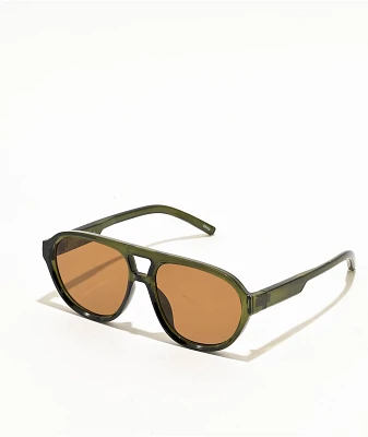 Pilot Green & Orange Sunglasses