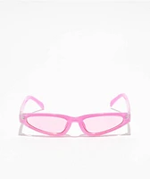 Pink Cat Eye Thin Sunglasses