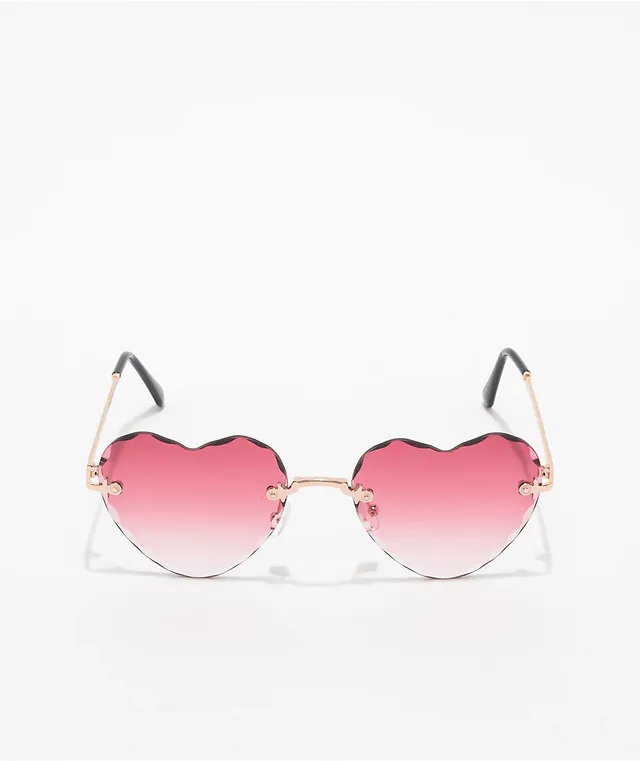 Empyre Pink Ombre Heart Sunglasses