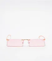 Pink Ombre Rectangle Sunglasses
