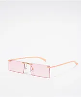 Pink Ombre Rectangle Sunglasses