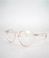 Pink Round Blue Light Glasses
