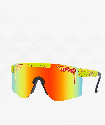 Pit Viper 1993 Double Wide Neon Green Polarized Sunglasses