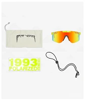 Pit Viper 1993 Double Wide Neon Green Polarized Sunglasses