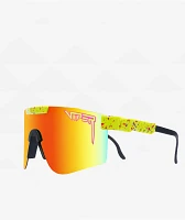 Pit Viper 1993 Double Wide Neon Green Polarized Sunglasses