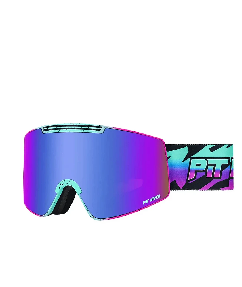 Pit Viper Proform Artificial & Blue-Purple Snowboard Goggles