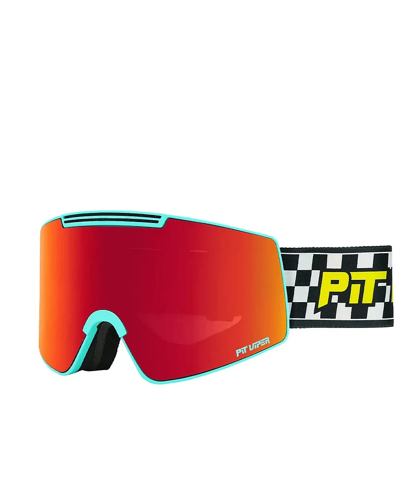 Pit Viper Proform Snow Machine & Red Snowboard Goggles