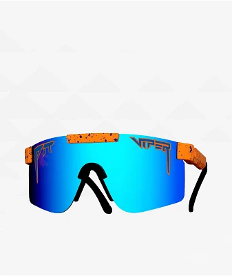 Pit Viper The Crush Singe Wide Polarized Orange & Blue Sunglasses