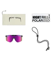 Pit Viper The Night Fall Single Wide Fall Polarized Black & Purple Sunglasses