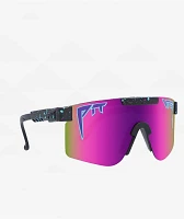 Pit Viper The Night Fall Single Wide Fall Polarized Black & Purple Sunglasses