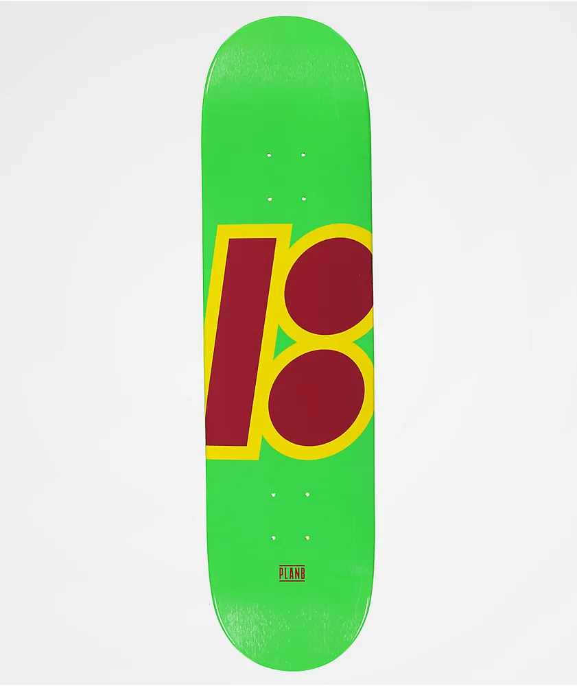 Plan B Full Dipper Green 8.25" Skateboard Deck