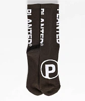 Planted Brown Crew Socks