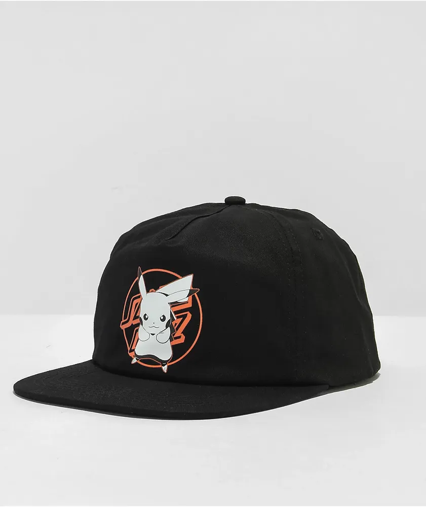 Pokémon & Santa Cruz Pikachu Black Snapback Hat