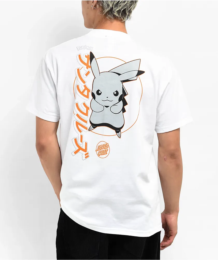 Pokémon & Santa Cruz Pikachu Men' White T-Shirt