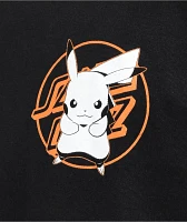 Pokemon & Santa Cruz Pikachu Men's Black T-Shirt