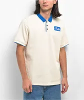 Poler Hortons Cream & Blue Polo Shirt