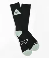 Poler Icon Hazy Black Crew Socks