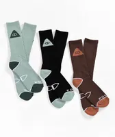 Poler Icon Neutral 3-Pack Crew Socks