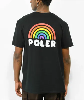 Poler Rainbow Logo Black T-Shirt