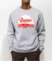 Poler x Rainier Friendship Grey Crewneck Sweatshirt