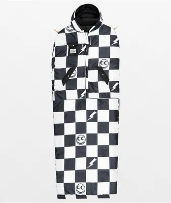 Poler x See See Black & Checkerboard Reversible Napsack