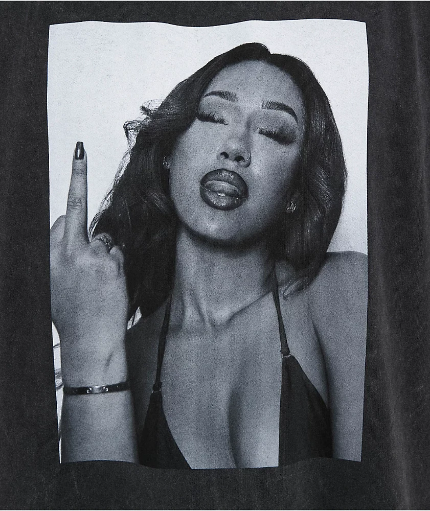 Popular Demand Birdie Black Wash T-Shirt