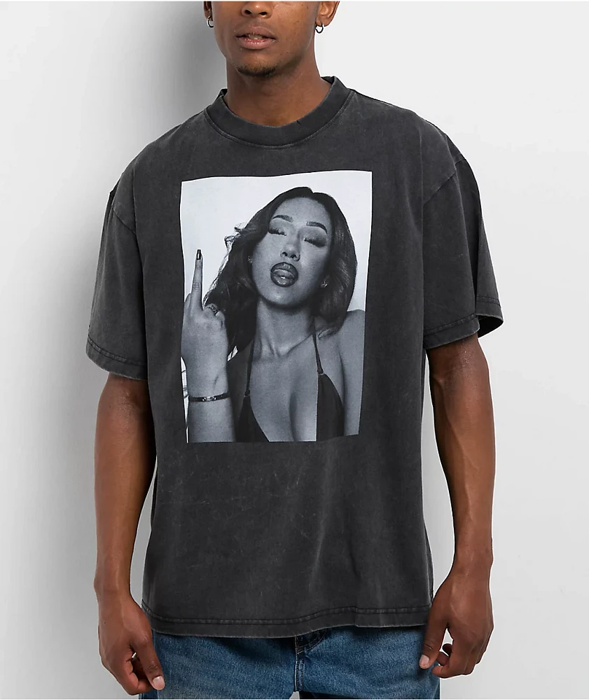 Popular Demand Birdie Black Wash T-Shirt